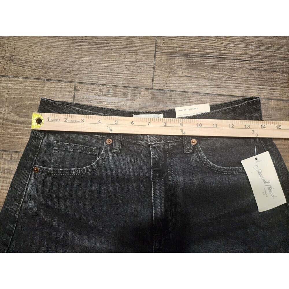Universal Thread Women's Mid Rise 90's Baggy Jean Shorts - Black Size 4 - Picture 5 of 5